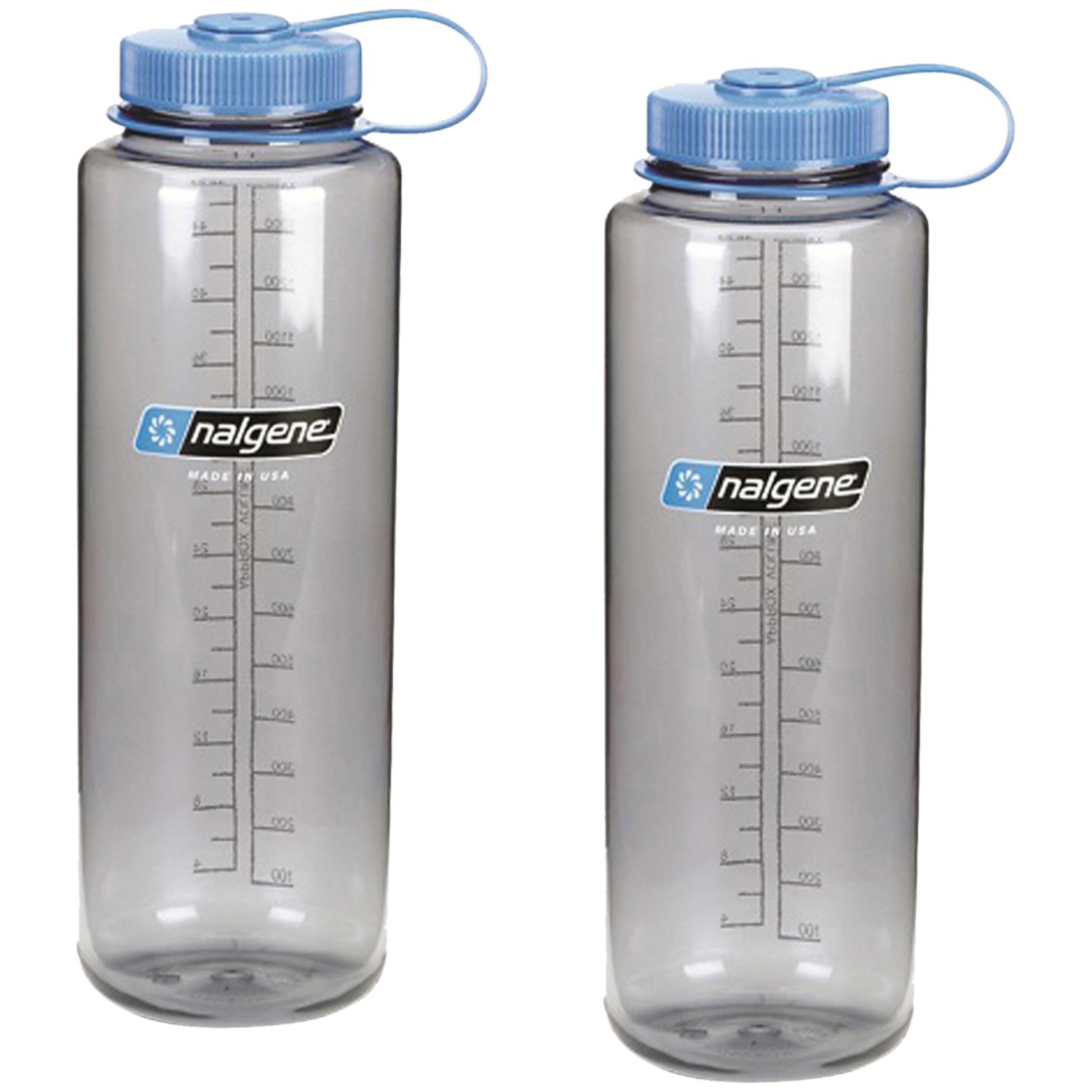 Nalgene Silo Tritan Weithalsflasche, 1,4 l, Grau, 2 Stück