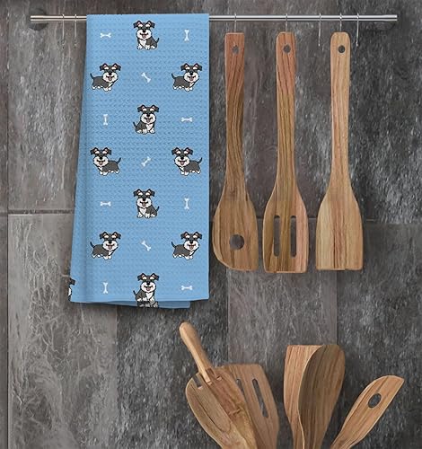 Miniatura 3 de TUNW Schnauzer Gifts - Toalla de cocina Schnauzer en miniatura, toallas de mano para cocina y baño, toallas de cocina de 16 x 24 pulgadas