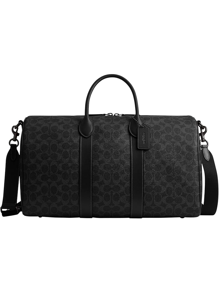 Black COACH Compass Bag 45 In Signature Canvas