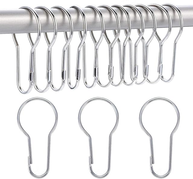 LEBQ 40 Pack Shower Curtain Ring Hanging Hooks for Sorting and Organizing by LEBQ
