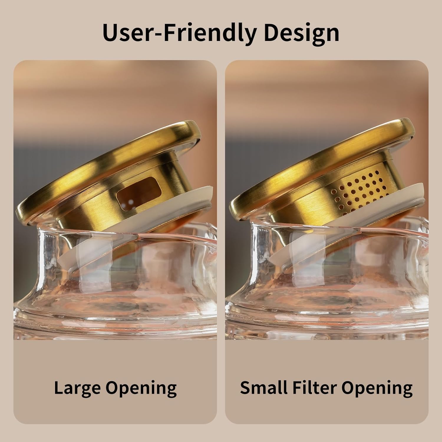 Glass Pitcher with Lid, 68 oz/2 Liter Vintage Water Pitcher, Clear Borosilicate Glass Water Carafe for Cold Brew, Coffee, Lemonade, Iced Tea,Beverage, Heat Resistant Water Glass Jug - Image 3