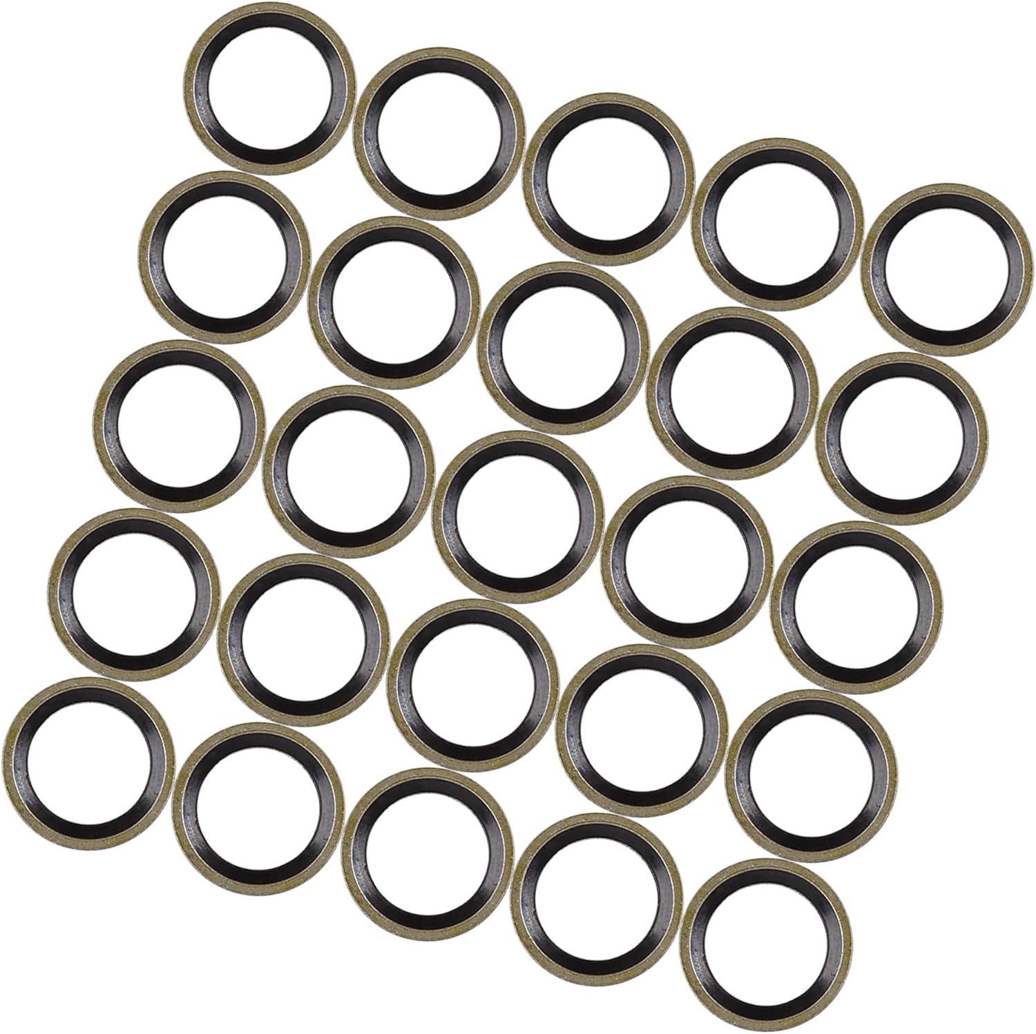 ACROPIX M12 Car Engine Universal Oil Drain Crush Flat Bonded Washer Gaskets Bronze Tone Pack
