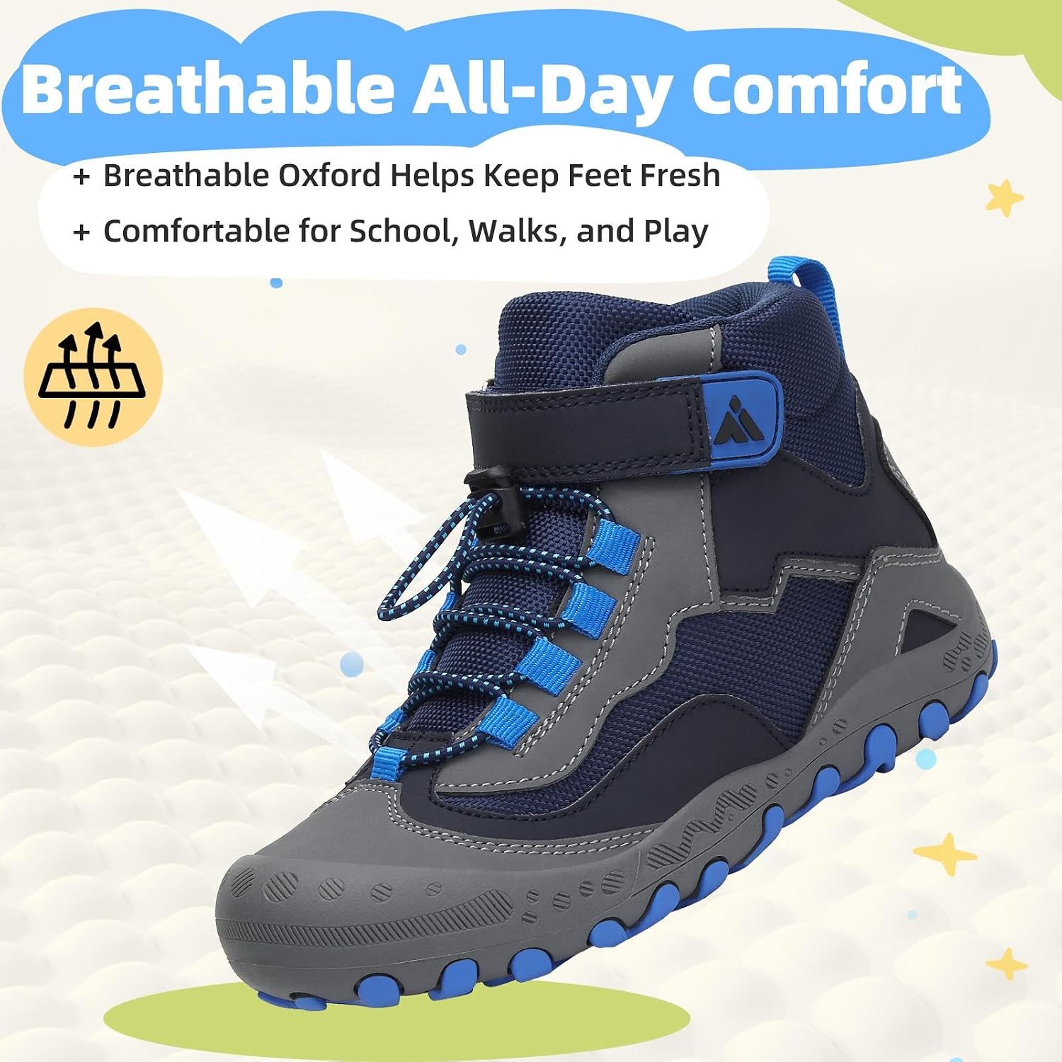 Mishansha Kids Water Resistant Hiking Boots, Boys Girls Anti Collision Anti-Skid Athletic Outdoor Adventure Trekking Shoes