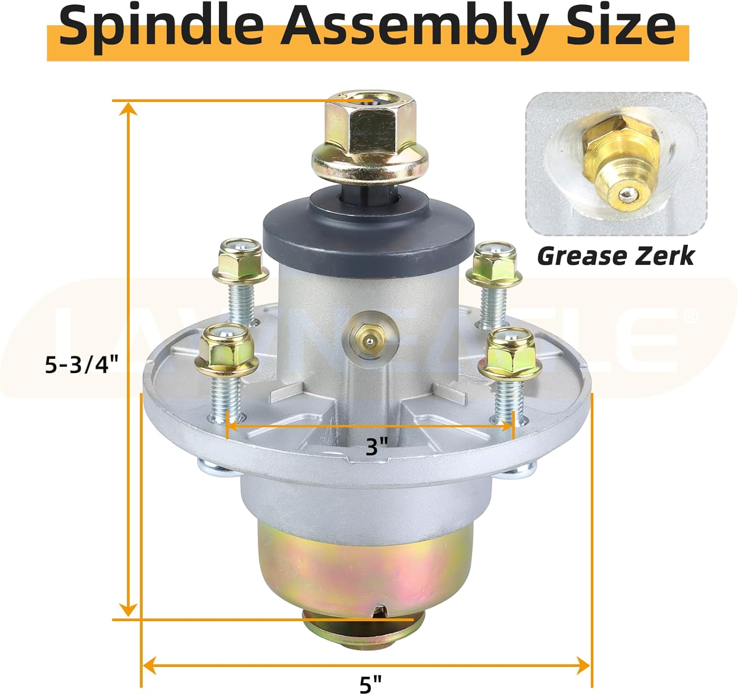 3 Pack AM144608 Spindle Assembly Kit Replaces John Deere Spindle Assembly AM144608 for John Deere S240, X350, X380, Z355E, Z375R, Z525E, Z535M ZTrak Mowers