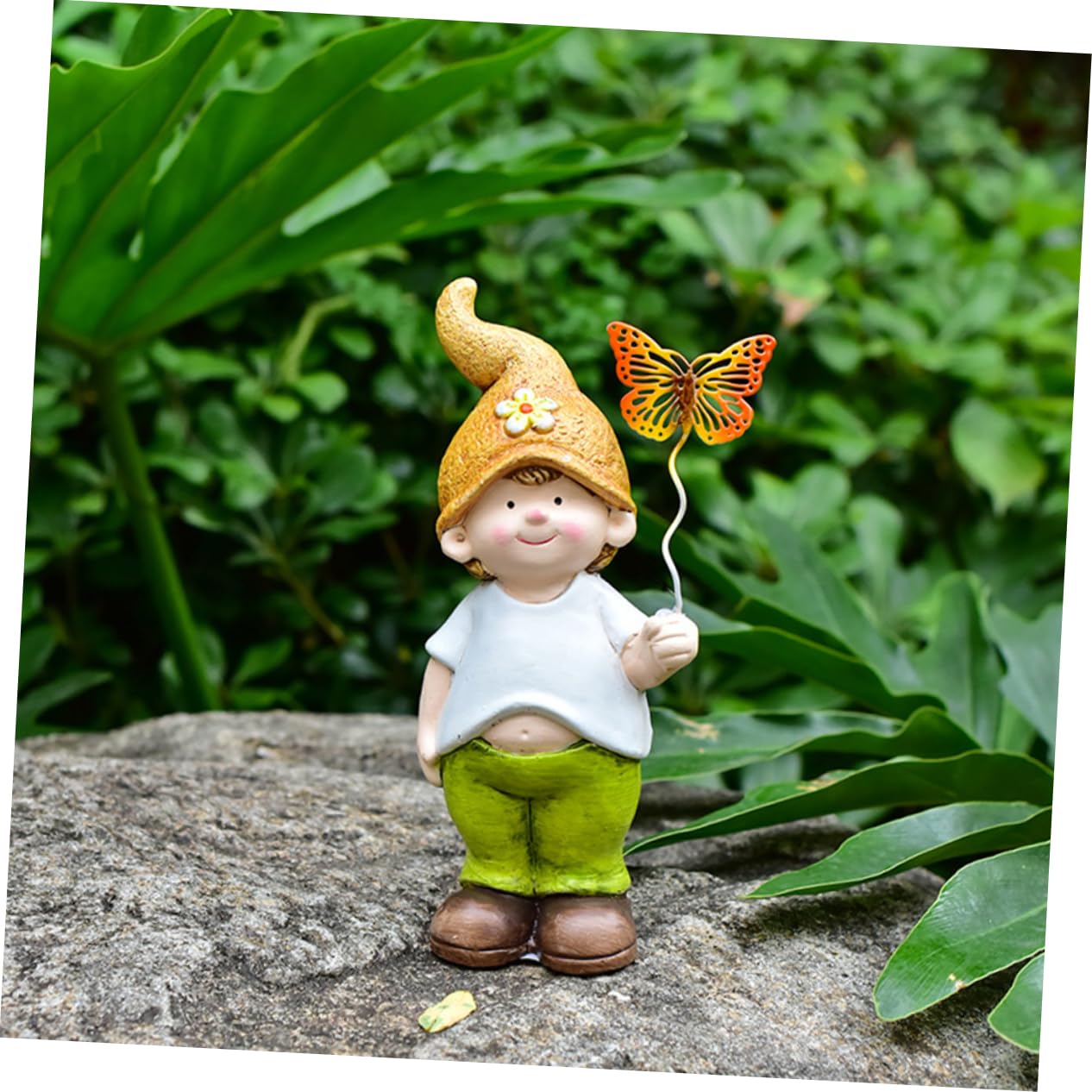 3kawałki Ceramiczna Figuryna Gnomów Urocze Ozdoby Ogrodowe Do Dekoracji Patio Trawnika i Podwórka Trwałe Ceramika z Wspaniałym Rzemiosłem