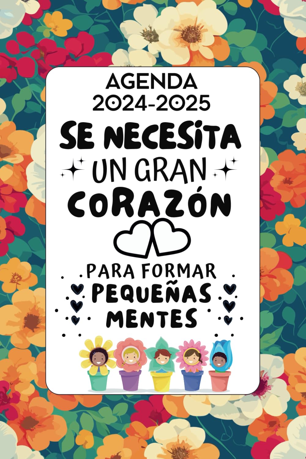 Agenda 2024 2025: Regalo maestra infantil primaria seño guarderia fin de curso , semana vista , A5