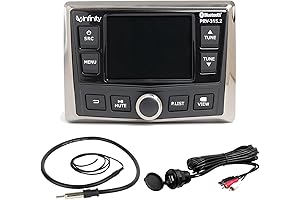 Infinity PRV-315.2 22” Wired Antenna Marine Stereo with USB and Bluetooth