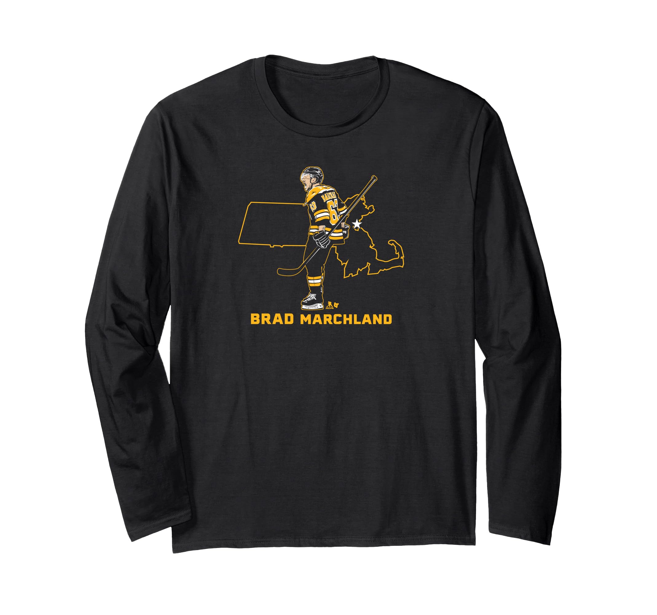 Brad Marchand: State Star - Boston Hockey Long Sleeve T-Shirt