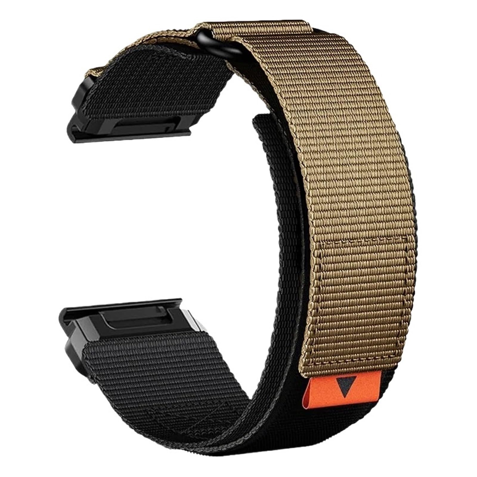 Bracelet 26mm Quickfit pour Garmin Fenix 8 51mm, nylon kaki résistant
