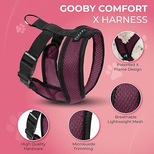 Miniatura 4 de Gooby Comfort X Head-In - Arnés para perro con diseño en X patentado anti ahogo y anti tirones para perros pequeños o medianos, para uso en