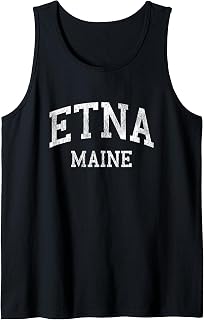 Etna Maine ME Vintage Athletic Sports Design Tank Top