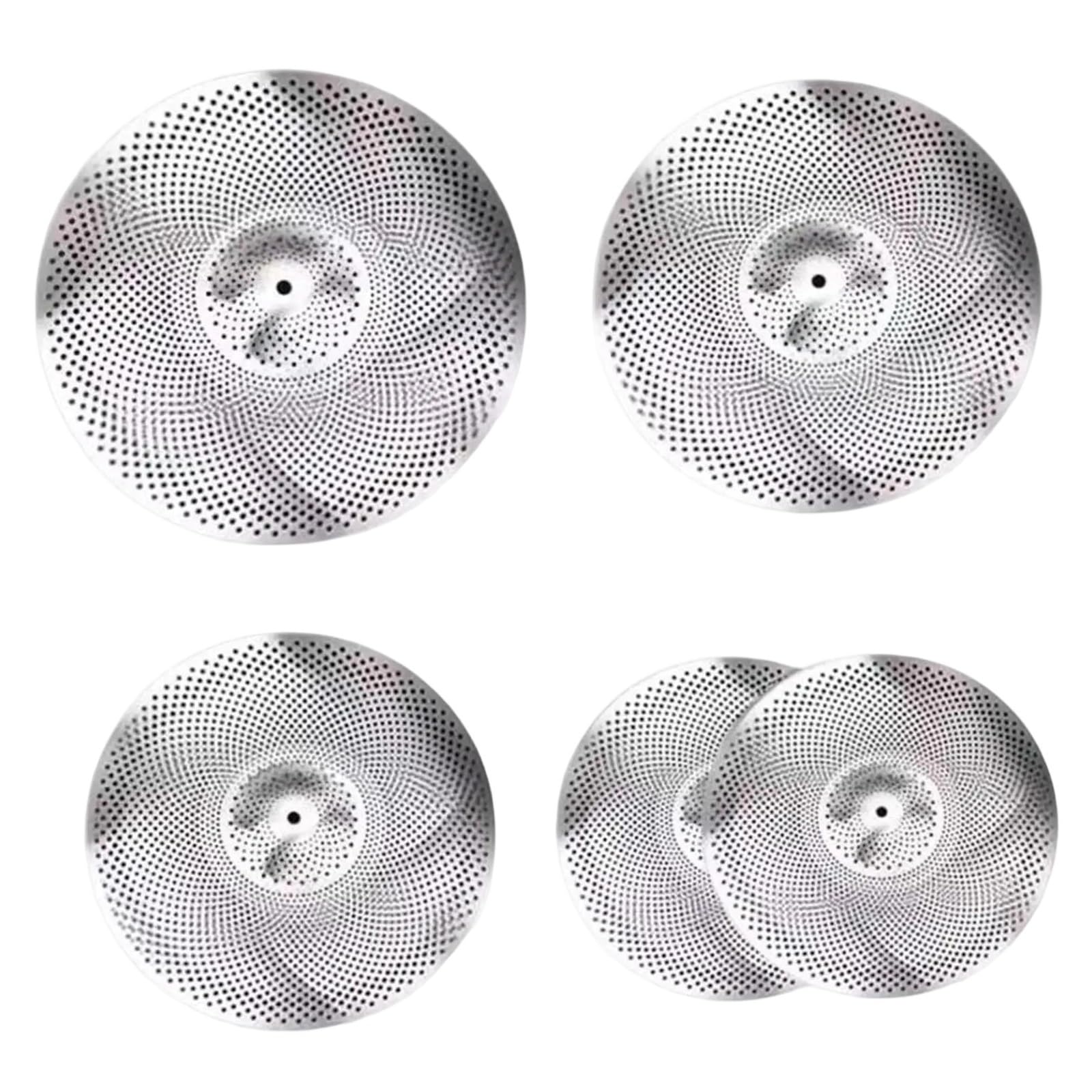 Musikliebhaber Becken 5 Stück 14 Hi Hat 16/18 Crash 20 Zoll Ride Low Volume Beckenpaket Für Schlagzeug Proberaum Anfänger(5Pcs)