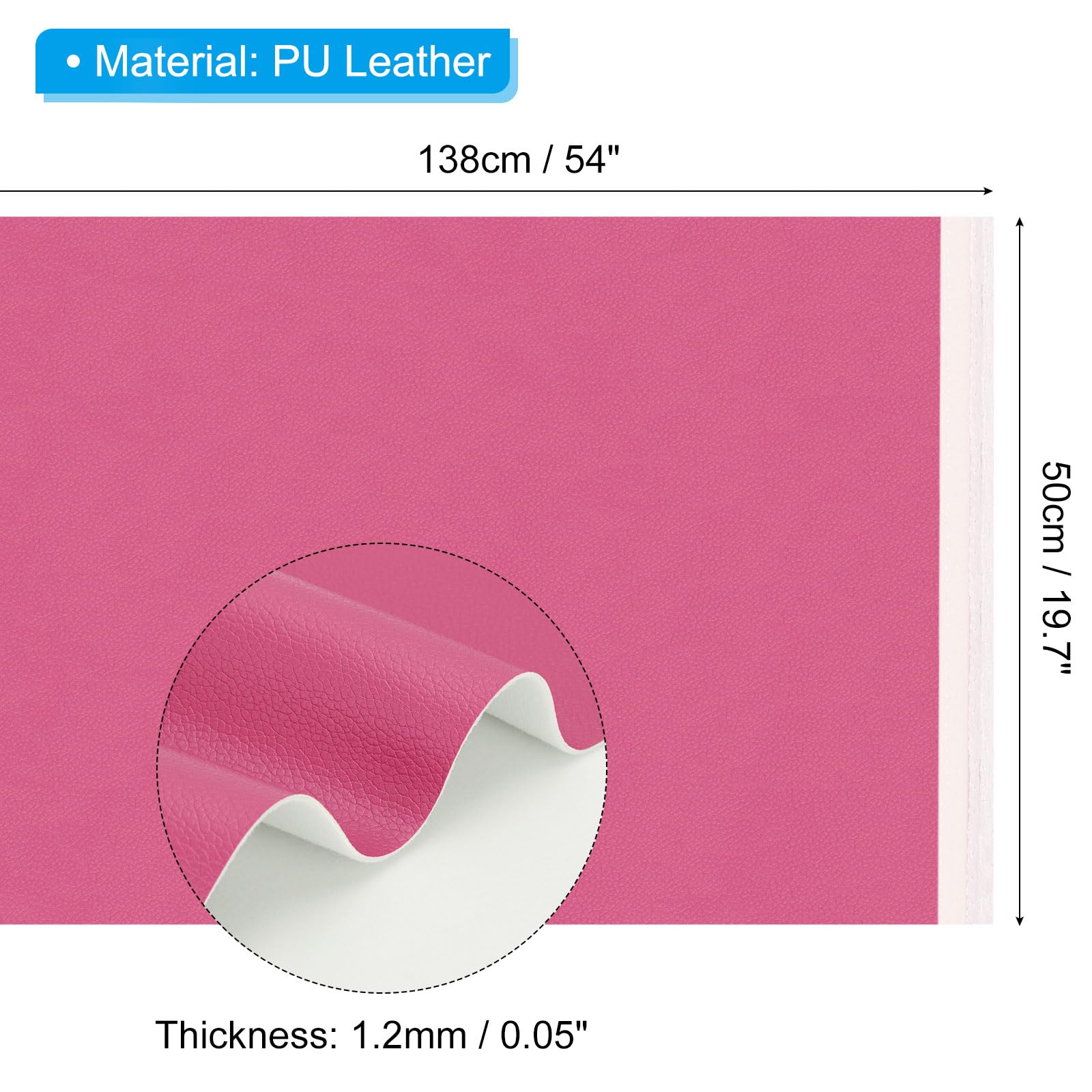 PATIKIL 54x19.7x0.05 Inch Faux Leather Sheets - Image 2