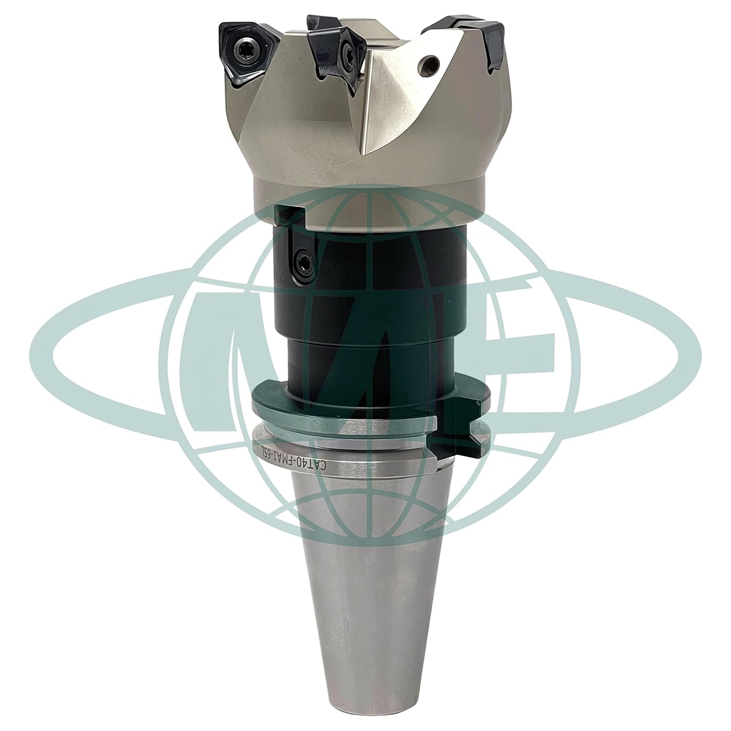 CME 3" 90° Indexable Face Mill w/ CAT40 Arbor, WNMG080616 Inserts Included, 5 Flutes