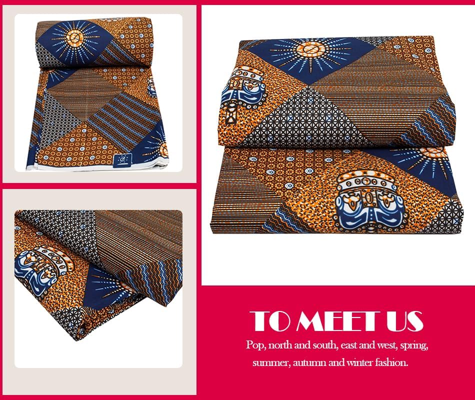 Miniatura 7 de Tela africana 6 yarda impresa tela africana Ankara tela de cera para vestido de fiesta 6494