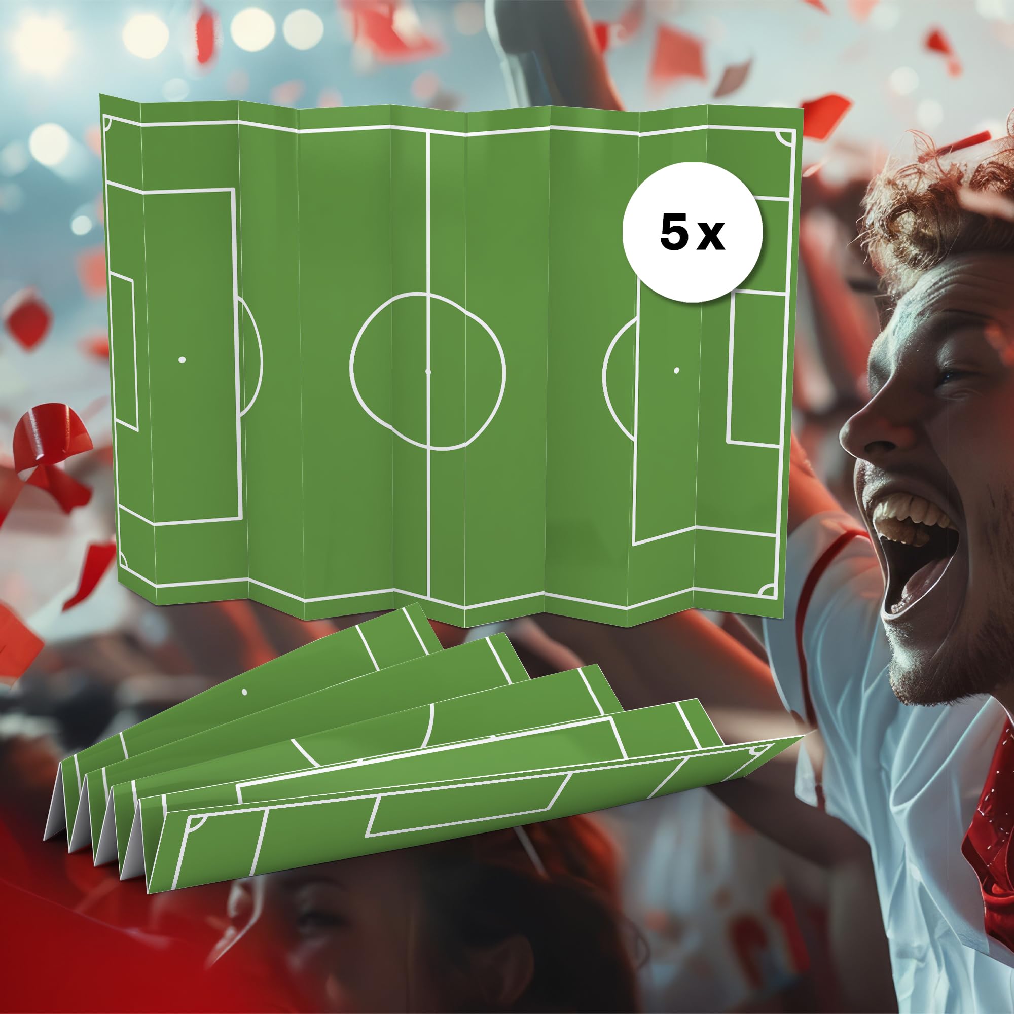 Cartoncini per tifosi con x bandiera I stadio, articolo per partite di calcio, eventi sportivi e public Viewing I X Pezzo I Scacciamosche per tifosi