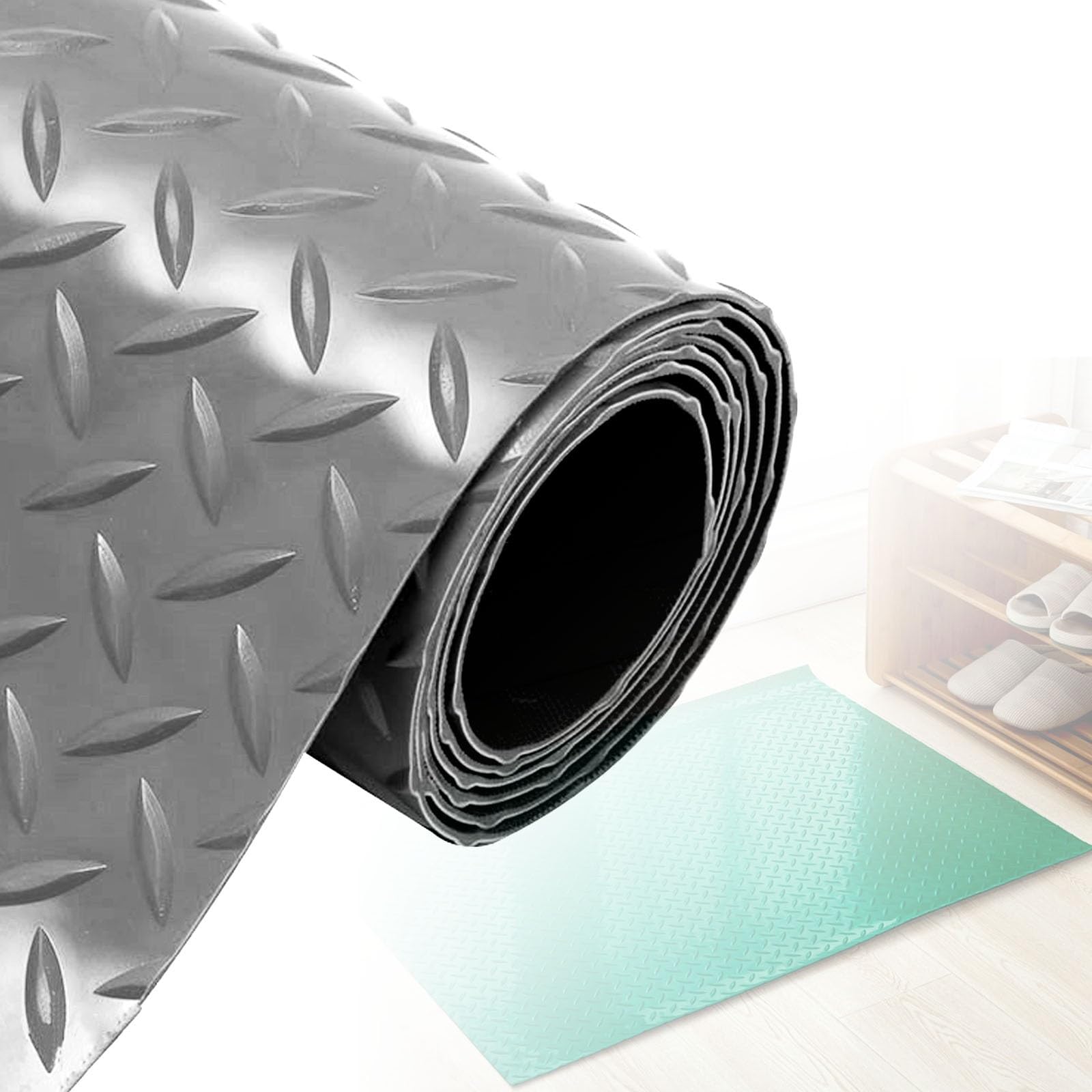 Suelo de goma antideslizante de 1,5 mm ideal para proteger su gimnasio