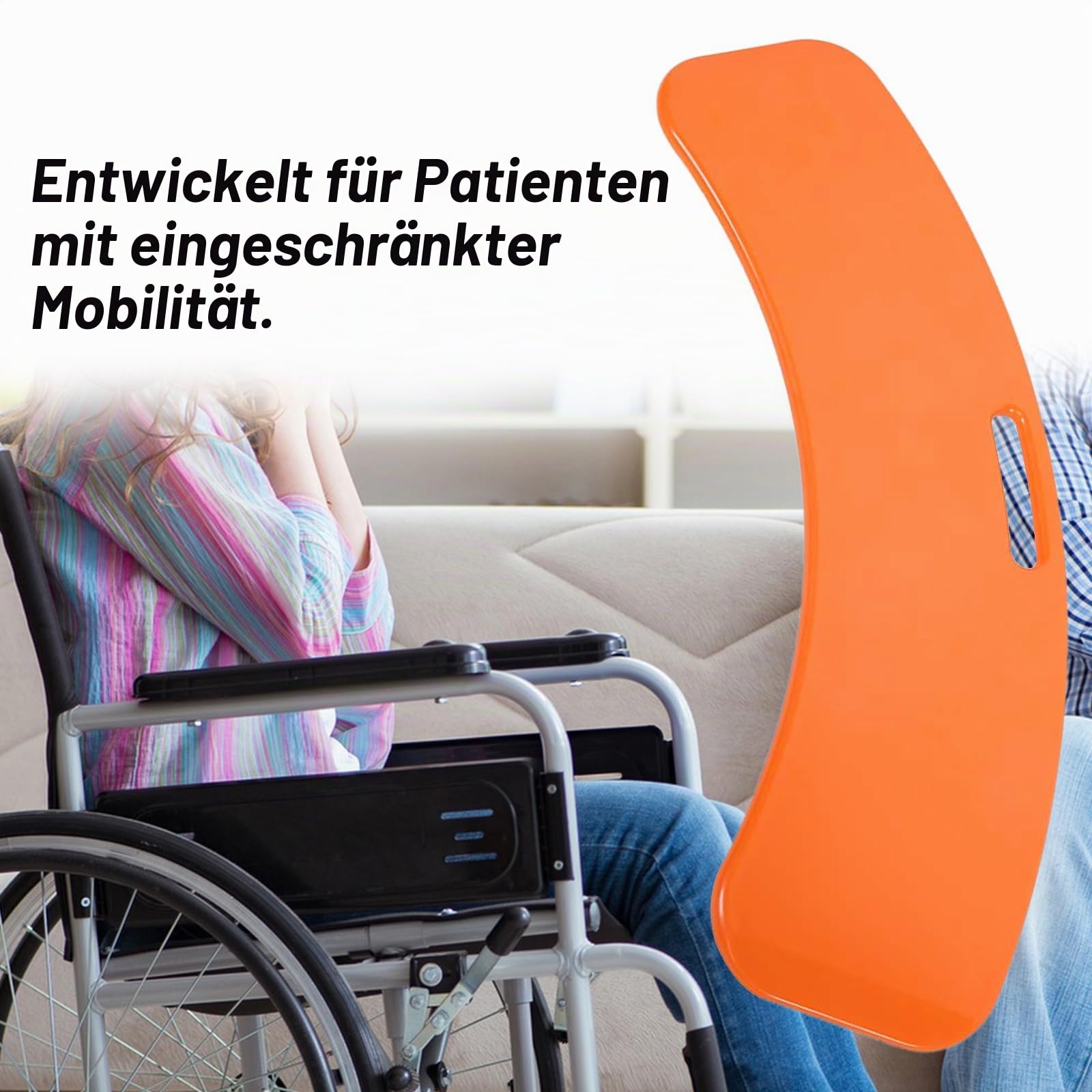 Transferbrett, Schiebe-Patienten-Transferbrett mit Griffen Badewannen Einstiegshilfe Behinderten Hilfsmittel 150 Kg Gewichtskapazität Transferbrett für Senioren Im Bett Auto Rollstuhl Toilette