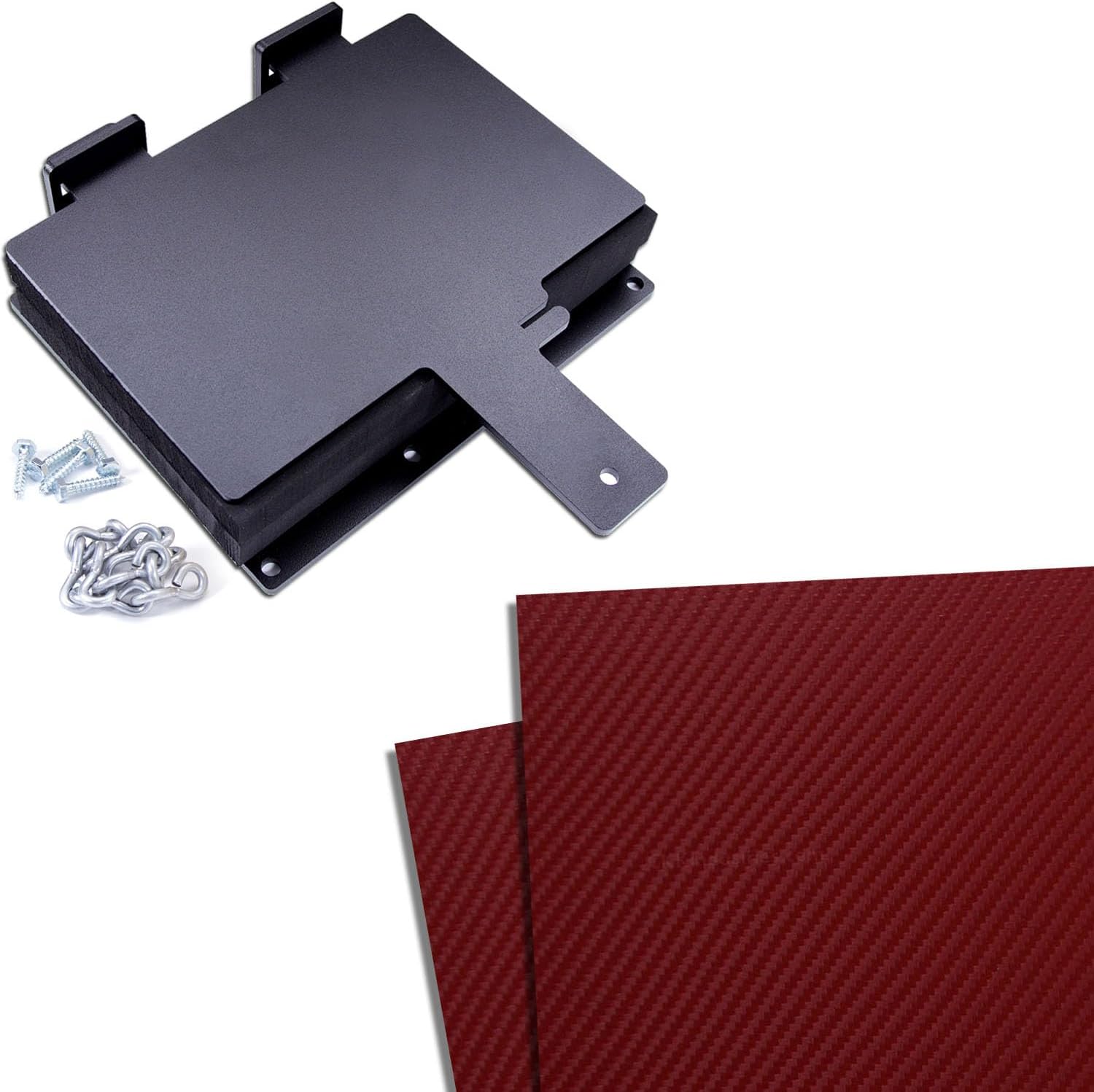 HOLSTEX Carbon Fiber Thermoform Sheet + Kydex Holster Molding Press Bundle - (0.080 Thickness) - (8in x 12in Sheets) - (Blood Red) - (2 Pack) - for DIY Kydex Holster Making