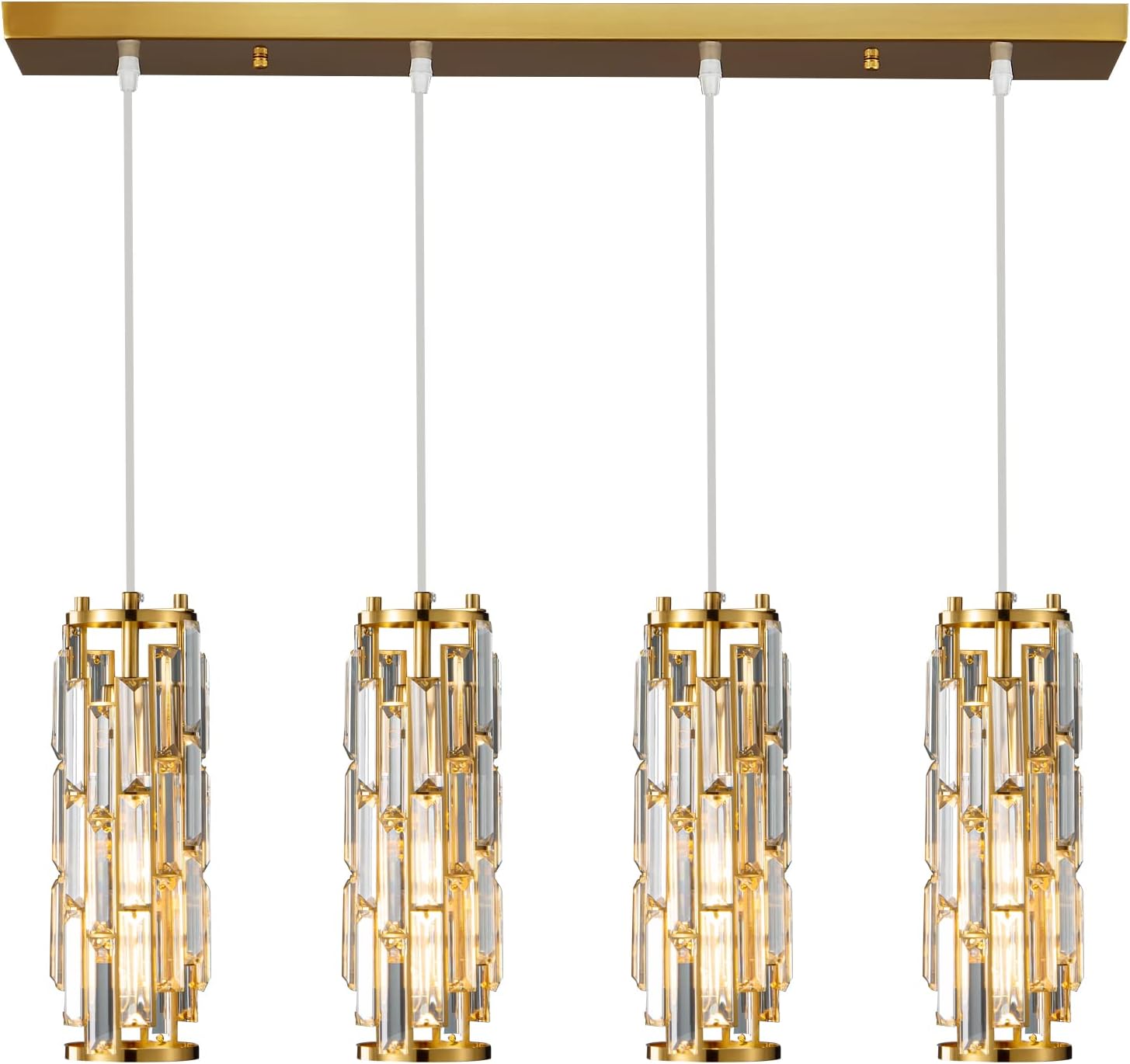 4-Lights Gold Pendant Light