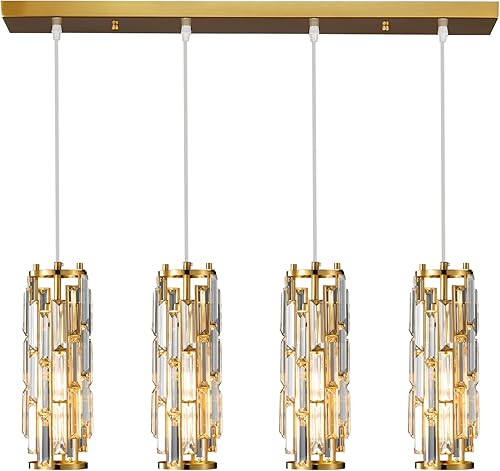 Miniatura 13 de LMQNINE - 3 luces para iluminación colgante de cromo, lámpara colgante moderna, mini candelabros de cristal, lámpara colgante ajustable para cocina