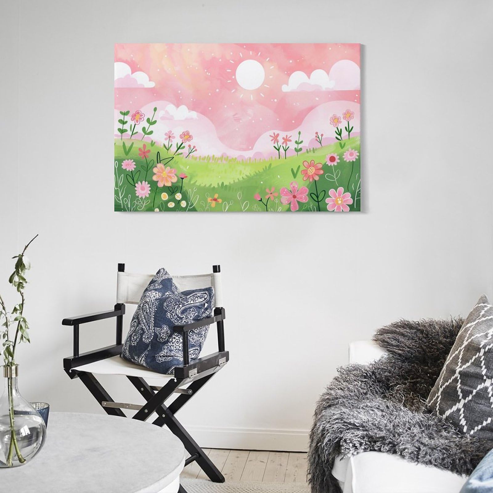 Amazon.co.jp: 絵画 可愛くて子供っぽい自然風景 アートパネル