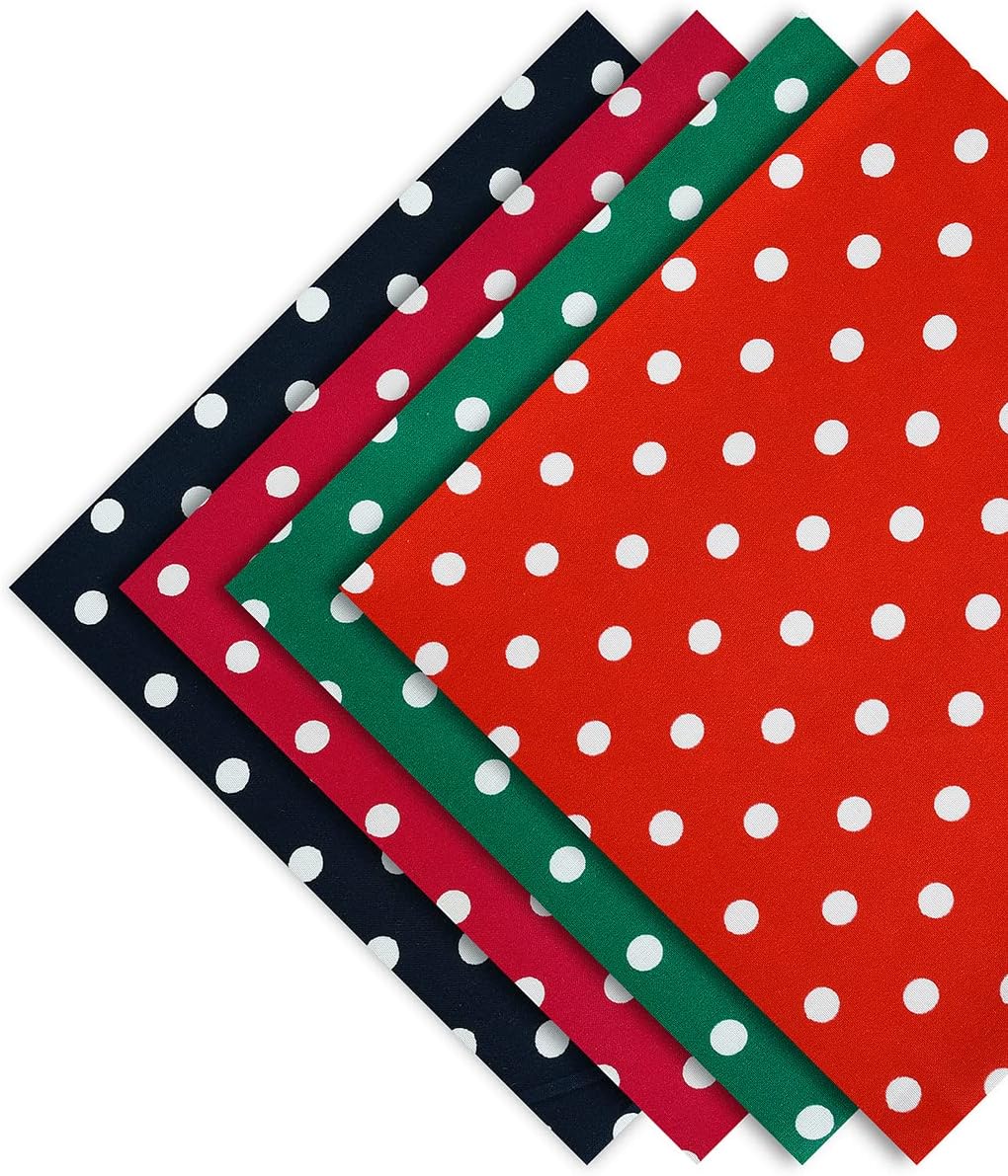 Polka Dot 100% Cotton - 44" - 111 cm Wide Poplin Fabric - Crafty Print for Adults and Children - Kids Crafts Quilting Fabric Material (red on White, 3m)