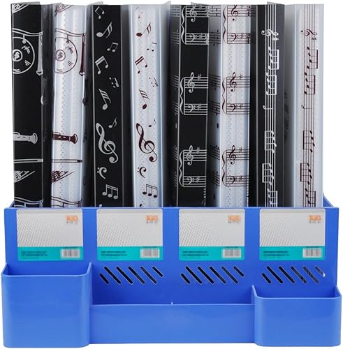 Miniatura 26 de Carpeta de archivos de música tamaño A4, carpeta de partituras de papel, documentos, temática musical, 40 bolsillos, carpeta de almacenamiento