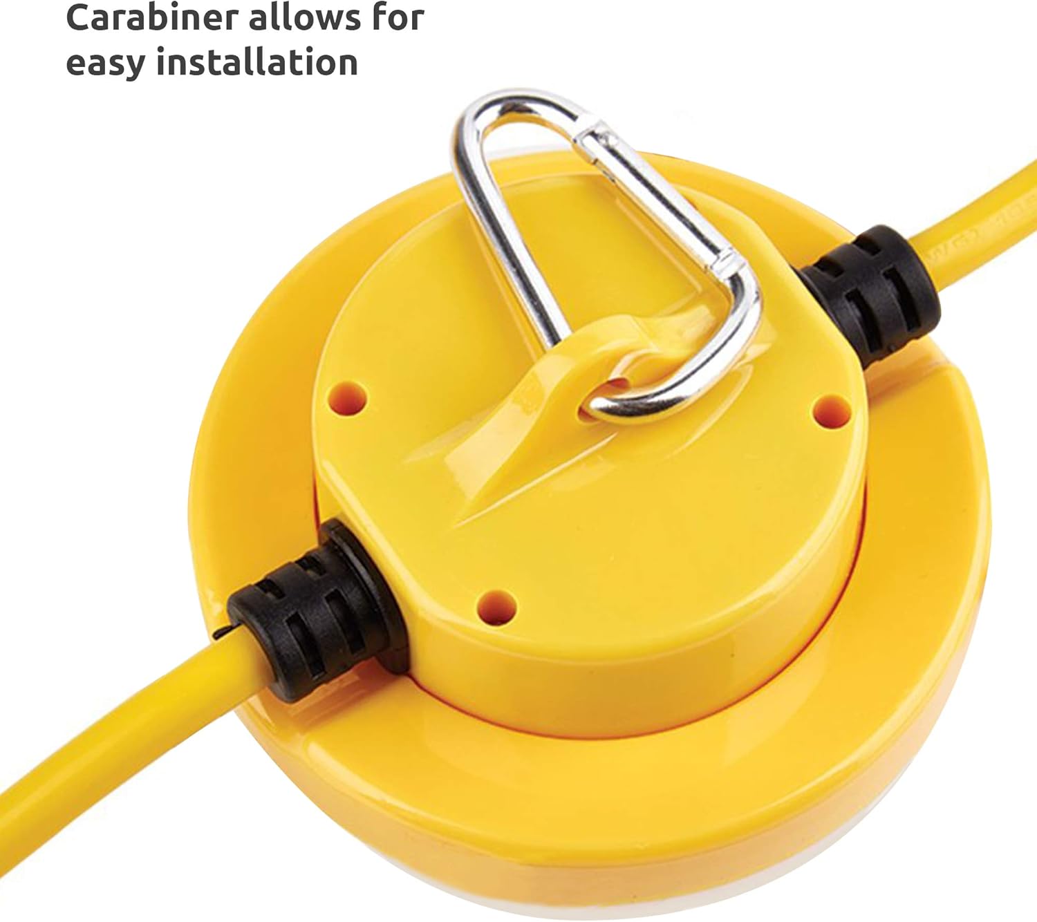 Signaworks 3 Prong 100ft 10 Light LED Construction String Lights 100W 10000LM Ultra Bright Temporary Jobsite Outdoor Work Light & Carabiner Clips ETL Certified 3 Prong Meets OSHA Grounding Requirement