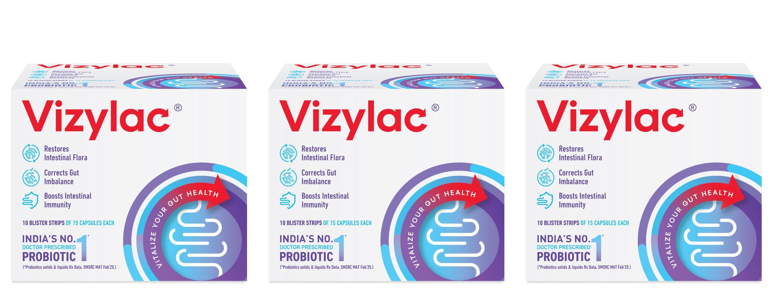 VIZYLAC Lactic Acid Bacillus (Pack of 3)
