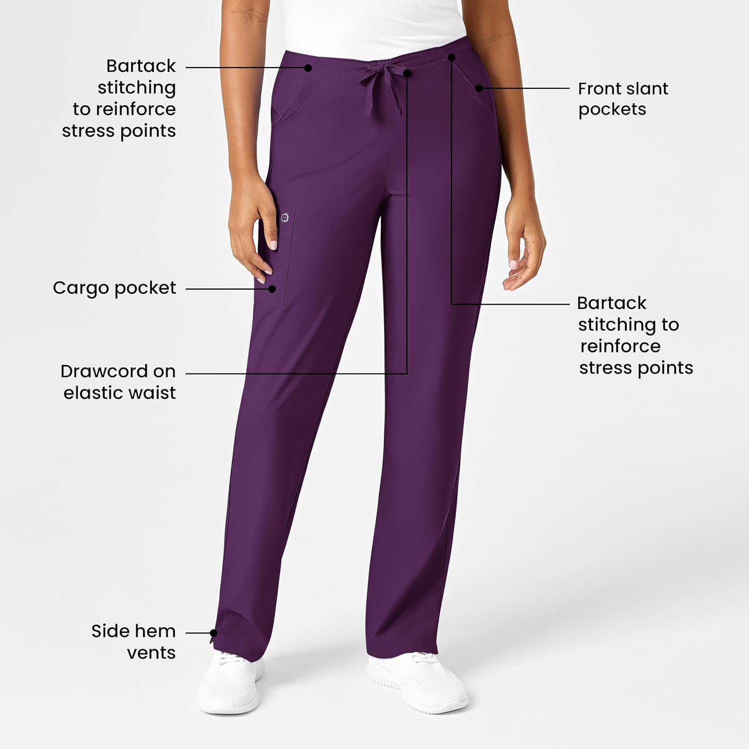 WINK W123 Women's Drawstring Scrub Pant