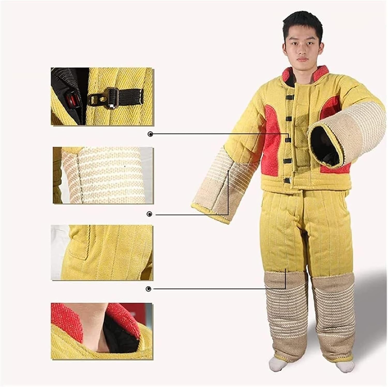 Professional Dog Bite Sleeves Suit, Training Dog Protective Clothing, Outdoor Stray Dog Overalls AntiBite Unisex Body Protection Bite Suit Jacket(Large)
