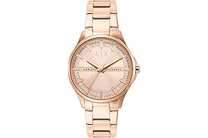 A|X Armani Exchange Women's Stainless Steel Watch, Rose Gold