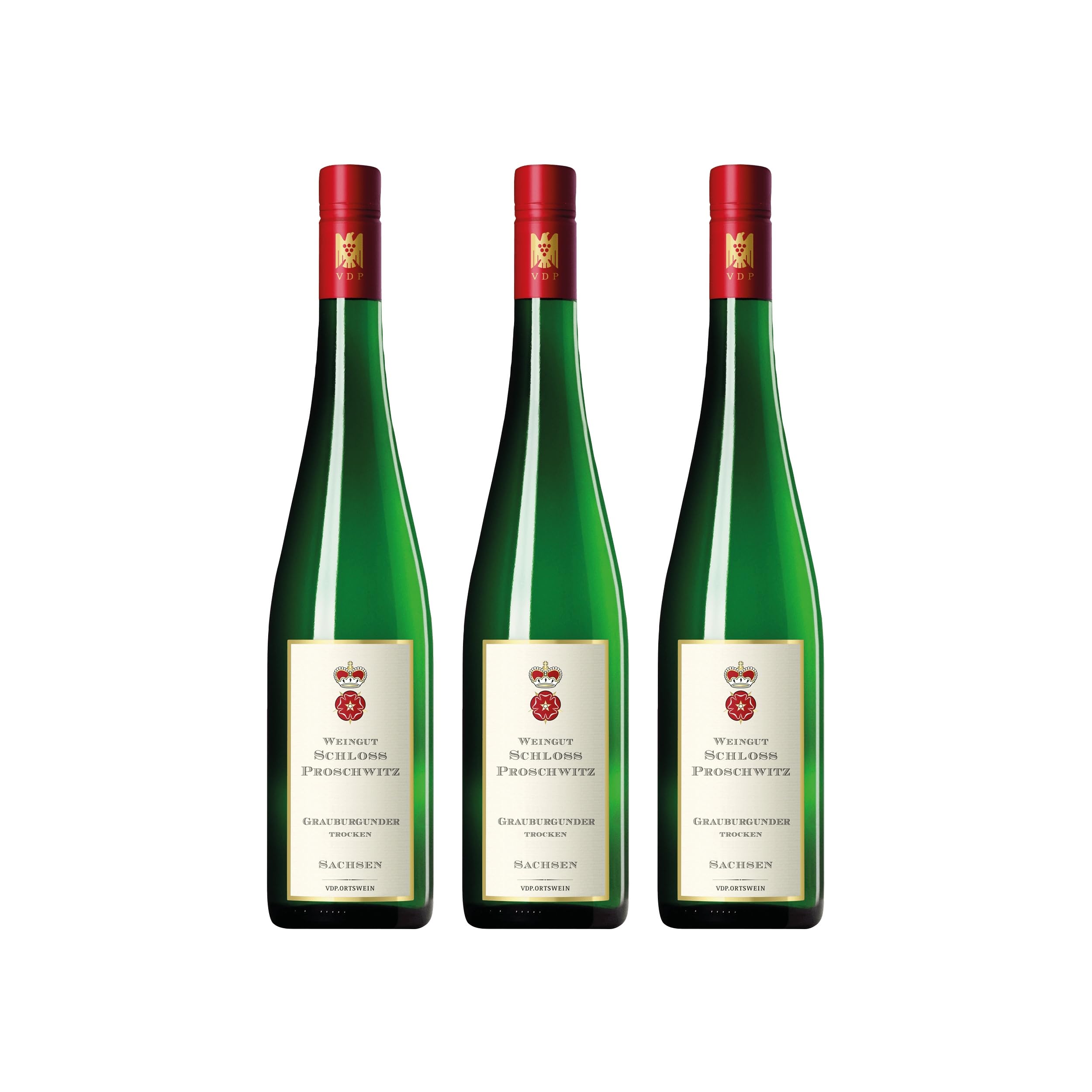 Schloss Proschwitz Grauburgunder Kabinett trocken Weisswein Deutschland inkl. FeinWert E-Book (3 x 0.75 l)