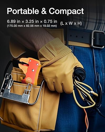 Miniatura 8 de VCELINK Pelacables y cortador automático de tiras rápidas, pelacables profesional de tira rápida, herramienta de pelado de cables eléctricos