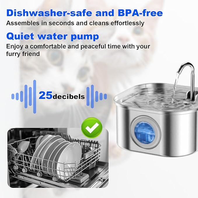 Repuesto de Bebedero para Gatos, Pico y Soporte para Fuente de Agua 3.2L y 2.5L miniatura 5