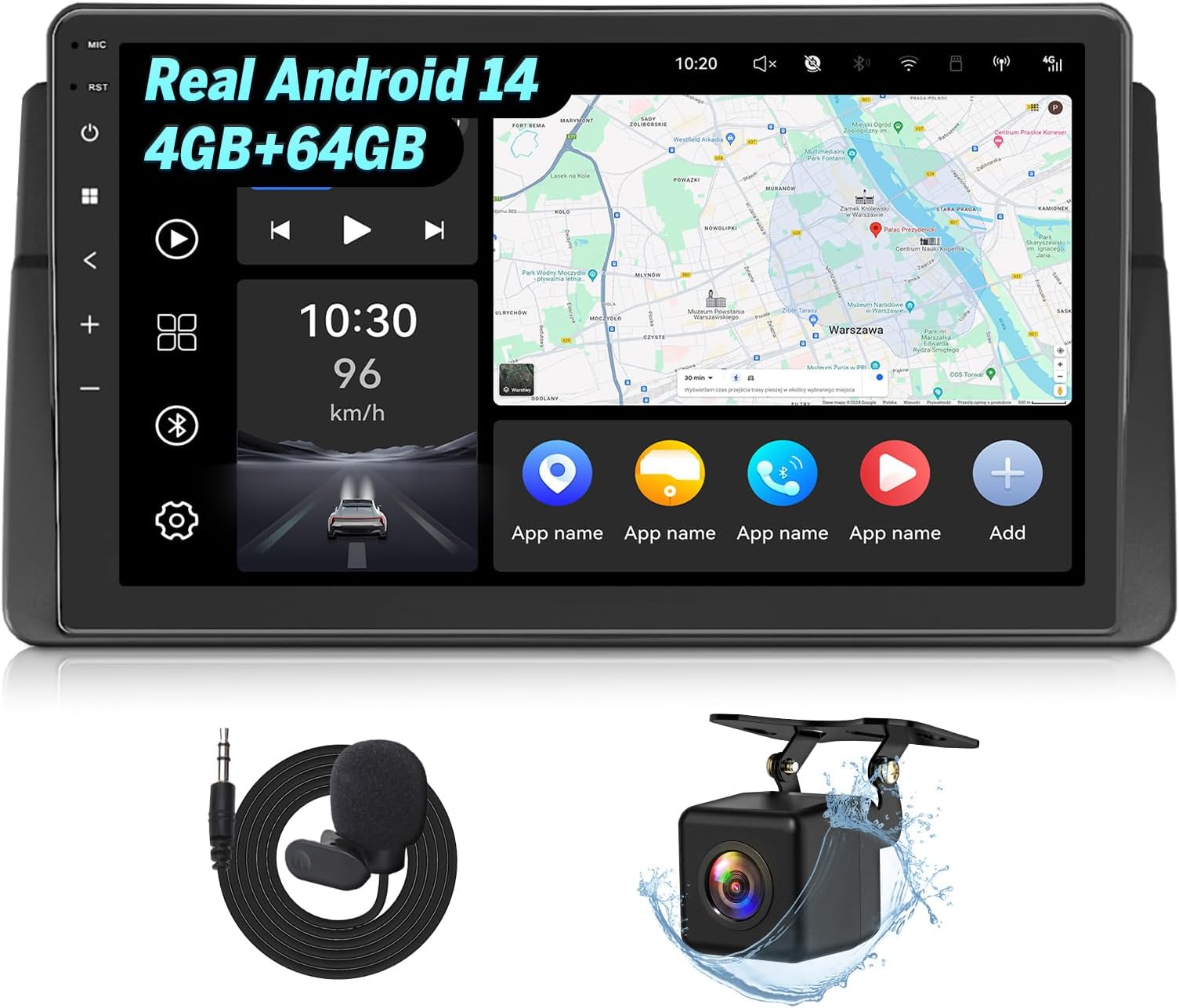 - Car Stereo 4+64GB for BMW 3 Series 325i 330i M3 (E46) 1998-2006, Android 14 Wireless CarPlay Stereo, 9 Inch Touchscreen Android Auto Radio, Bluetooth/SWC/GPS, E46X7A