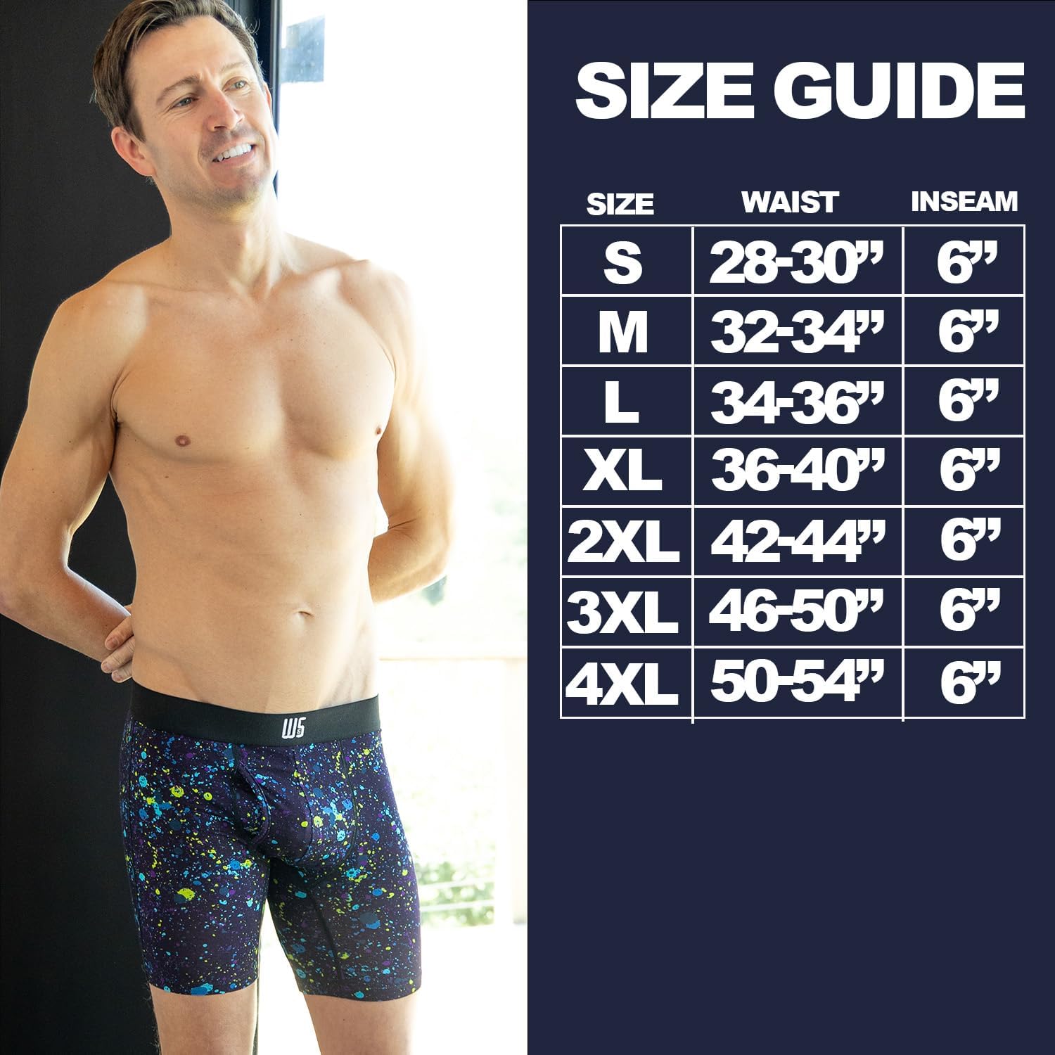 Warriors & Scholars Chafe Safe Pouch Modal Boxer Briefs For Men, Ultra Soft, Moisture-Wicking, Buldge Enhancing Underwear - Image 6