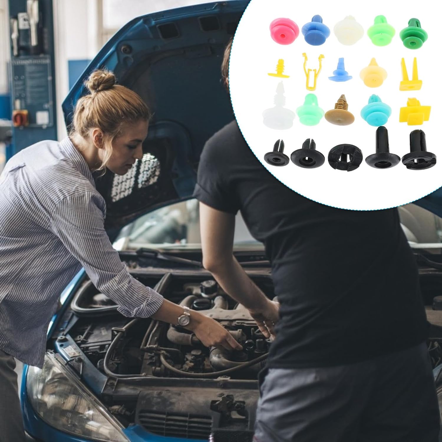 500pcs Plastic Automobile Bumper Fastener Rivet Clips Kit
