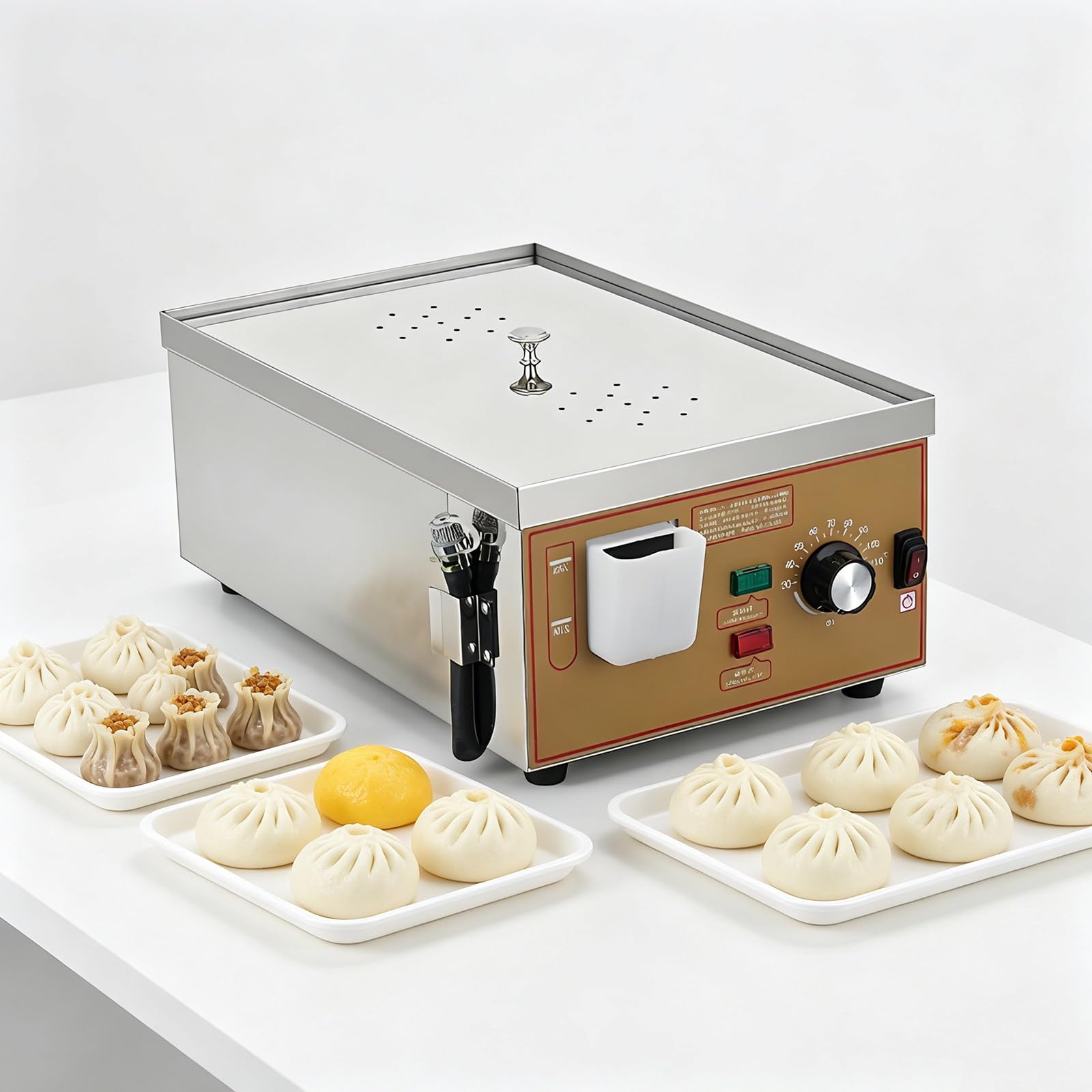 Beachtiful Dim Sum Electric Steamer, Commercial Electric Steamer 2holes