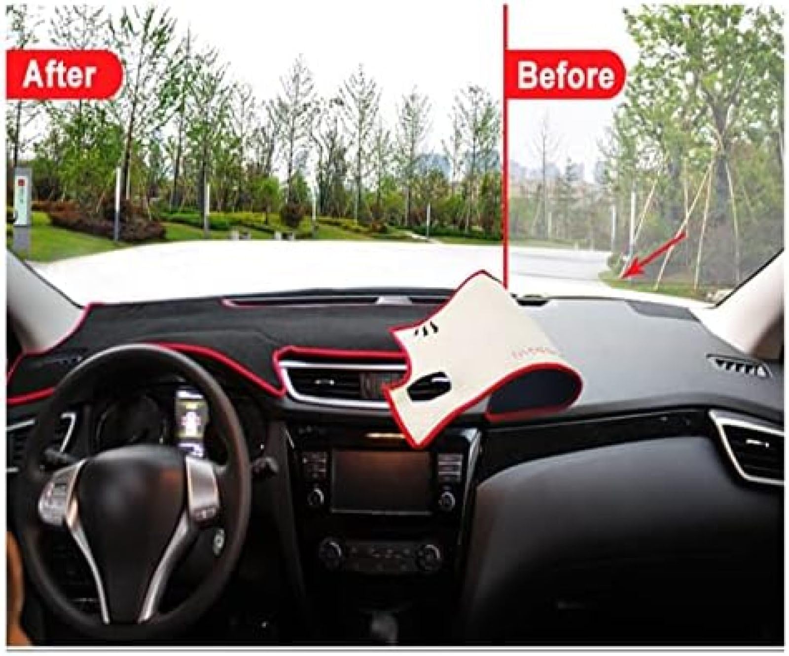 Copricruscotto per Auto Evita Il Tappetino Anti-UV per Tappetino per cruscotto Adatto per Nissan Adatto per Qashqai Adatto per J11 2014-2019 2020 2021 2022