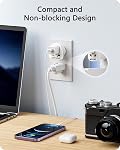 World to Canada US Travel Plug Adapter,2 Pack LENCENT Europe/China/Australia/UK to 3 Pin US Plug Adapter,EU to American Grounded Wall Charger,Universal Travel Adapter-Type B