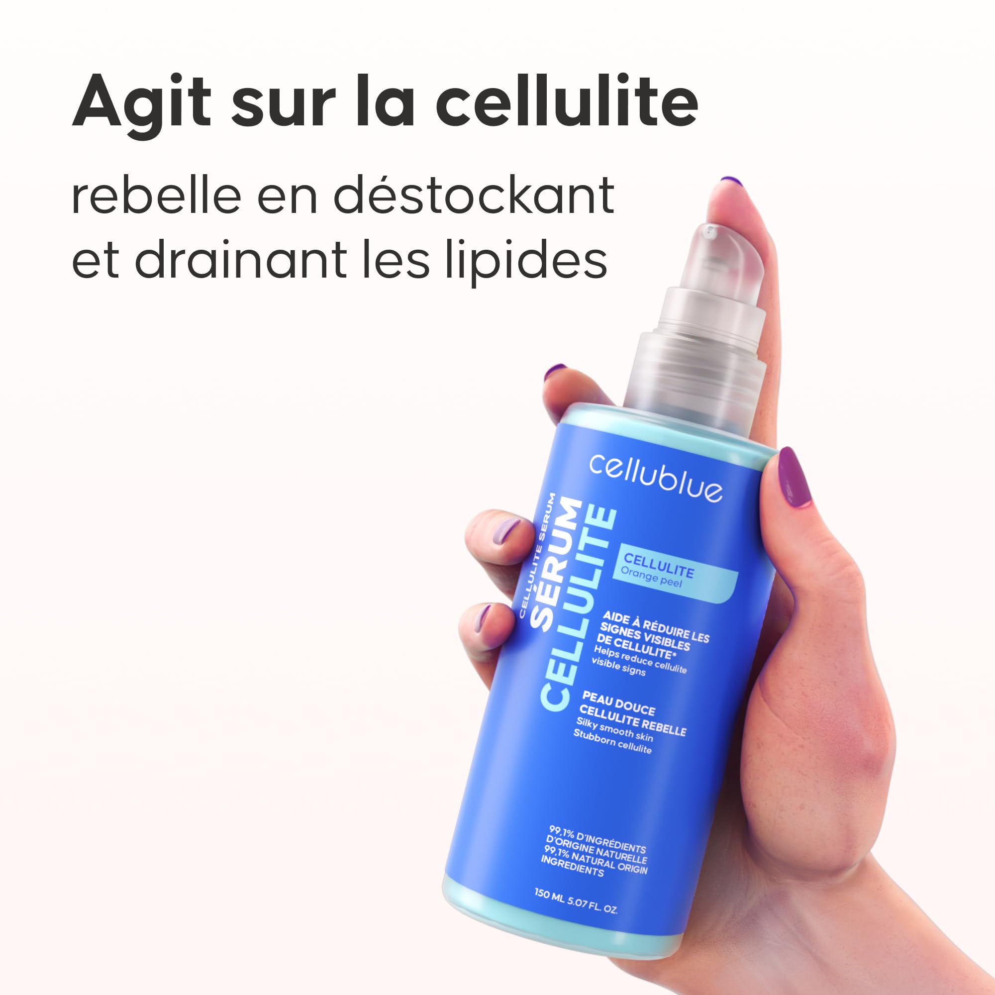 Sérum Anti-Cellulite Cellublue – Double action ciblée sur la cellulite rebelle, peau d’orange visiblement réduite