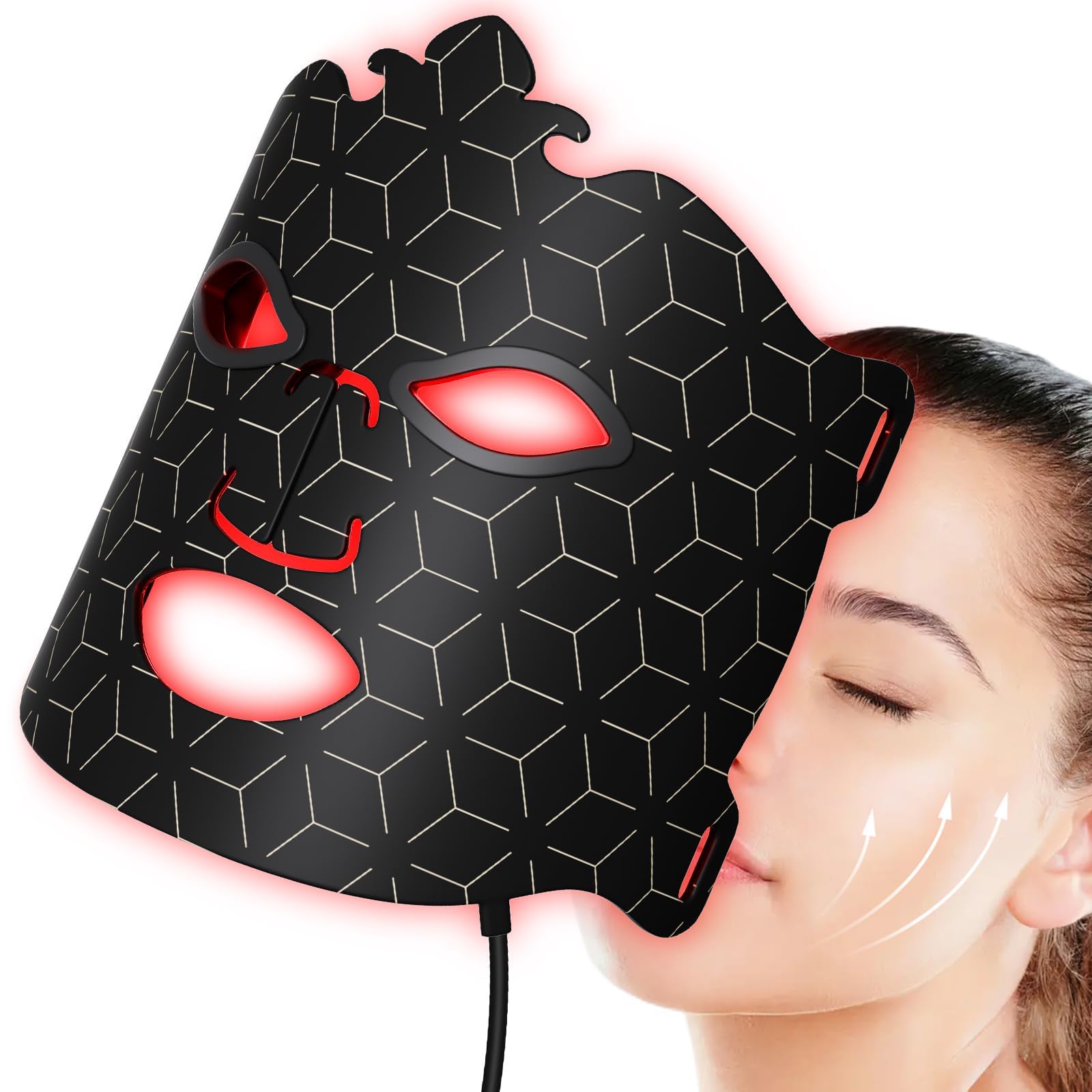 Profey LED Maske Gesicht und Hals, 7 Farben, Fernbedienung