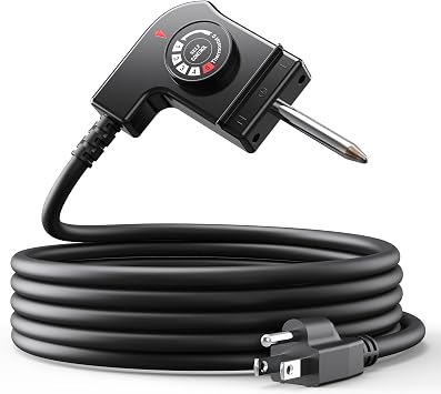 Electric Skillet Cord Replacement for Hamilton Beach, Chefman, Crux, Presto, Bella, Cuisinart Fondue Pot, George Foreman, Thermostat Control Power Cable for Grill/Griddle/Smoker