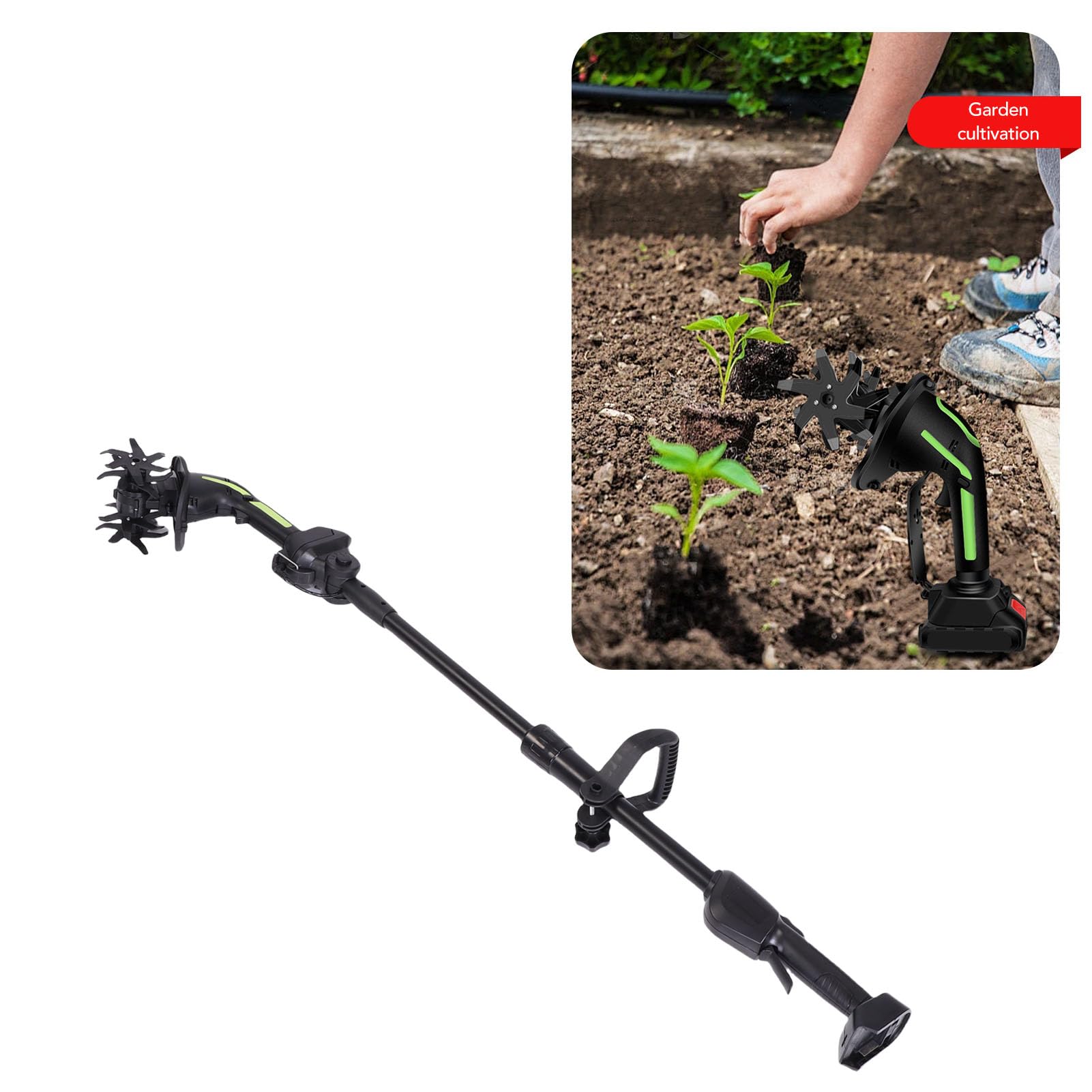 Keenso Cortadora de Jardín Eléctrica Inalámbrica, Ancho de Trabajo de 10 Cm