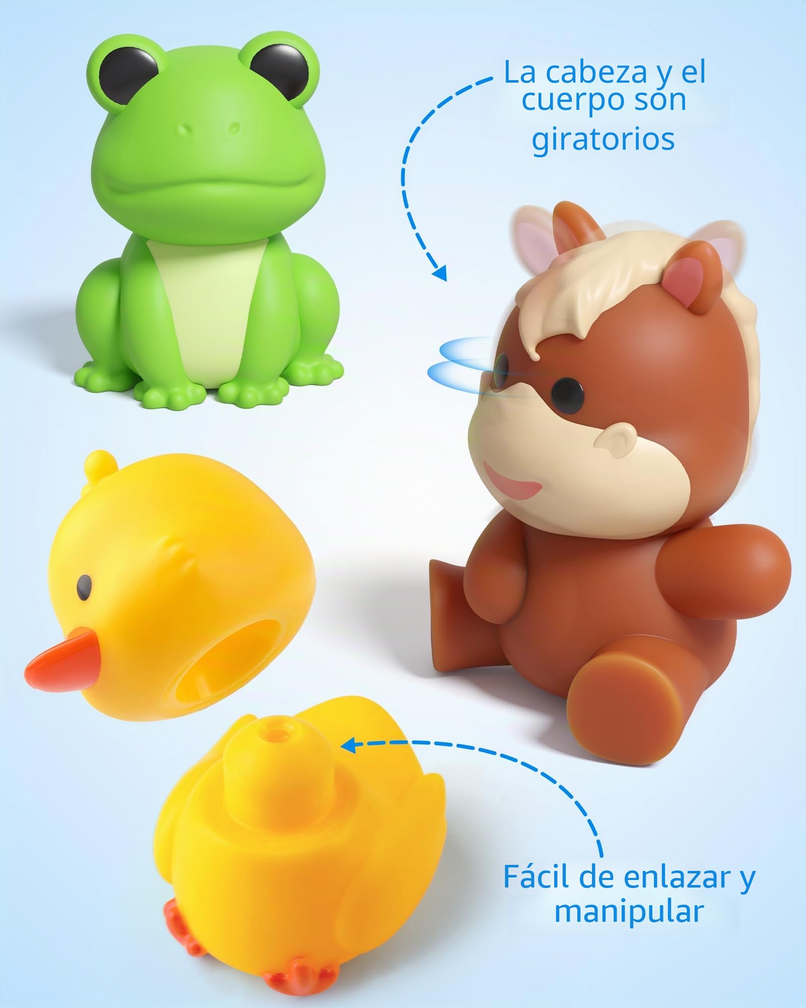 Coogam 10 juguetes de asociación con animales de granja, juegos educativos de aprendizaje motor fino para actividades en edad preescolar, conteo Montessori y clasificación de forma y color