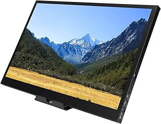 Monitor Portátil, Monitor de 15 Polegadas FHD 1440x900 IPS HDR Monitor de Computador Externo 16:9 Monitor de Jogos Tipo C, Com Luz de Fundo LED, Porta Mini Tipo C