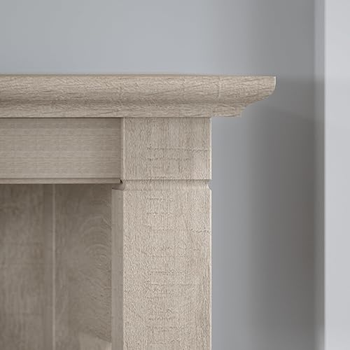 Miniatura 4 de Bush Home Tall 5 Shelf Bookcase for Living Room or Home Office, Large Bookshelf, Modern Farmhouse Style, Key West Collection, Washed Gray Gris