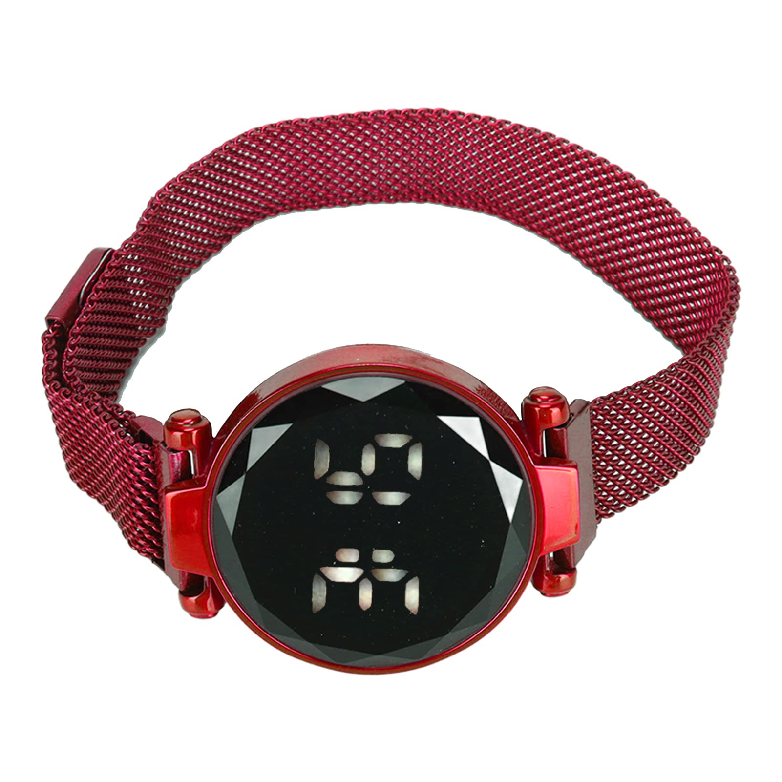 Cocoarm Reloj LED Redondo, Material de Aleación, Pantalla Táctil Grande, Diseño de Moda para Mujeres, Adolescentes y Niñas